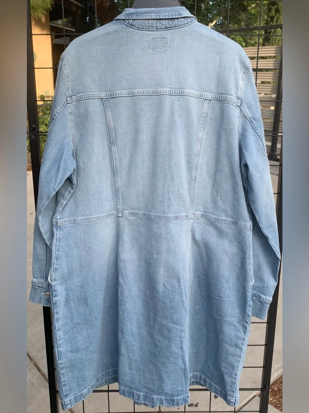 NWT women’s Levi's Light Blue Western Denim Button-Up long sleeve Dress - Picture 9 of 15